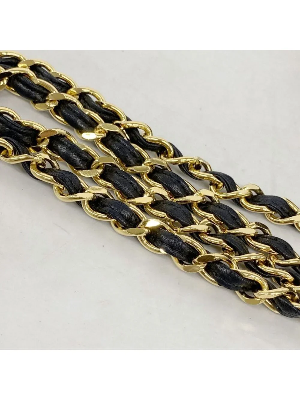 Chanel Shoulder Bag Quilted Lambskin Black Gold